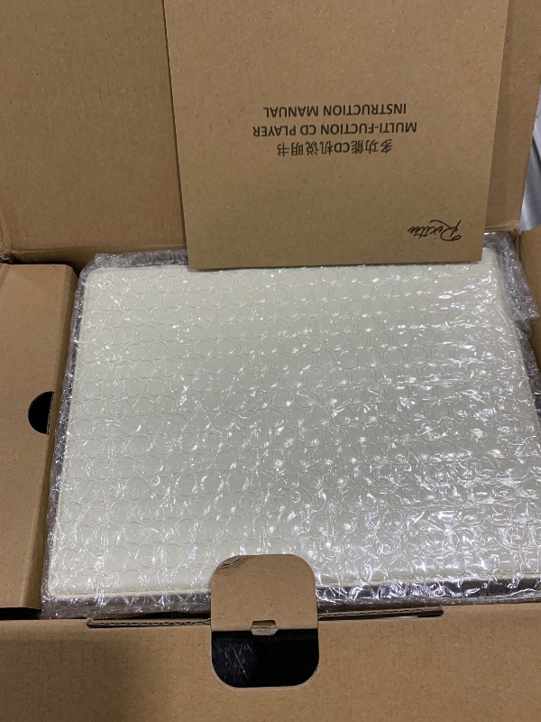 Photo 1 of Yintiny Rechargeable Leather CD Player with Speakers; Bluetooth Transmitter; Festival Gift; BGM Player for Home Decor