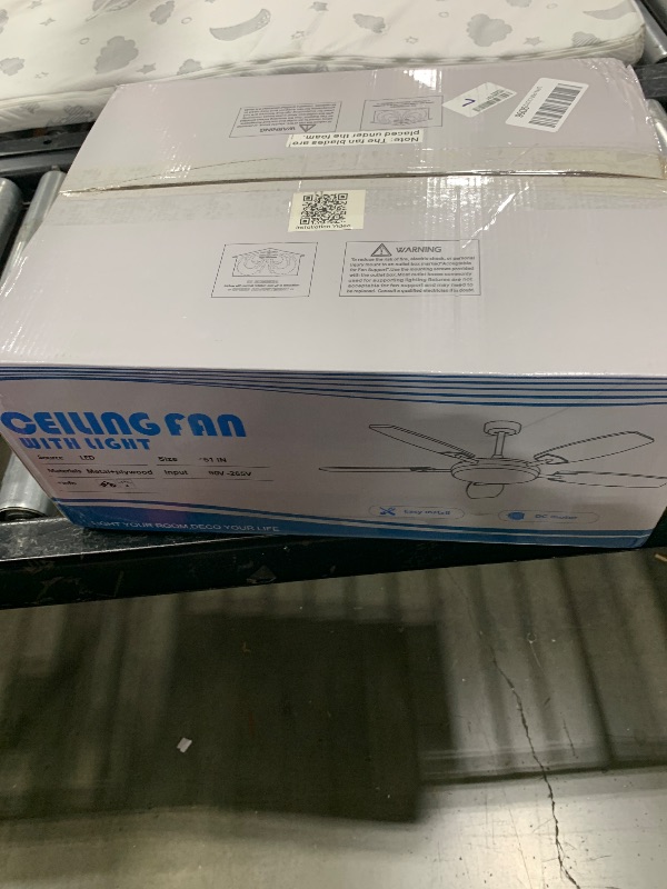 Photo 1 of MADSHNE 52 Inch Ceiling Fans with Lights and Remote,Black Outdoor Ceiling Fans with Dimmable 3 Colors 6 Speeds, Reversible Noiseless DC Motor,Modern LED Ceiling Fans for Living Room Patio Kitchen