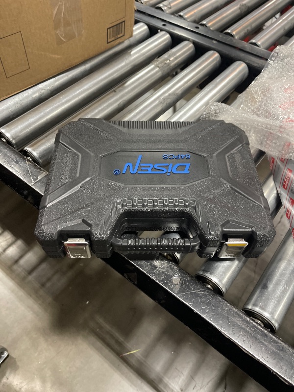 Photo 1 of DISEN 1/4" Drive Socket Wrench Set 64PCS, 1/4-Inch Impact Metric Socket Set(4-15mm) Deep and Shallow 6 Point, CR-V, with 72T Ratchet Wrench Handle for Household&Automotive Repairing with Storage Case