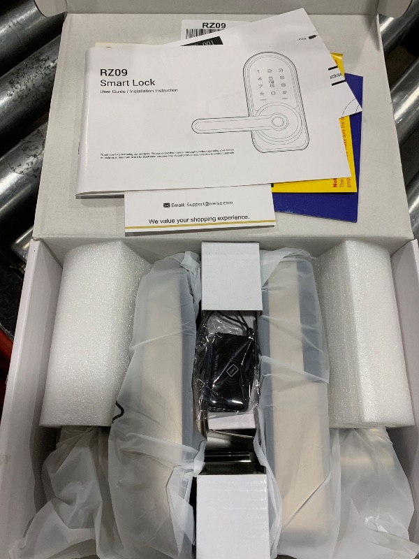 Photo 1 of Veise Smart Lock, Keyless Entry Door Lock with Handle, APP Control Fingerprint Door Lock, 7-in-1 Smart Locks for Front Door, Electronic Digital Lock with Keypad, Front Door Lock Set, Satin Nickel