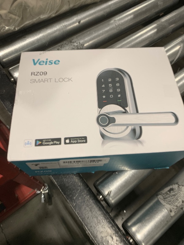 Photo 1 of Veise Smart Lock, Keyless Entry Door Lock with Handle, APP Control Fingerprint Door Lock, 7-in-1 Smart Locks for Front Door, Electronic Digital Lock with Keypad, Front Door Lock Set, Satin Nickel