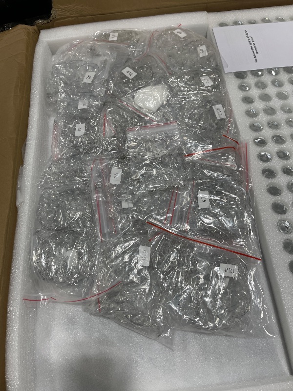 Photo 1 of APBEAM Modern Large Crystal Chandelier for High Ceilings, Raindrop Round Large Foyer Chandelier, Luxury Flush Mount Ceiling Light Fixture for Stairse Entryway Living Room Dia 32" x H 96"-12 Lights