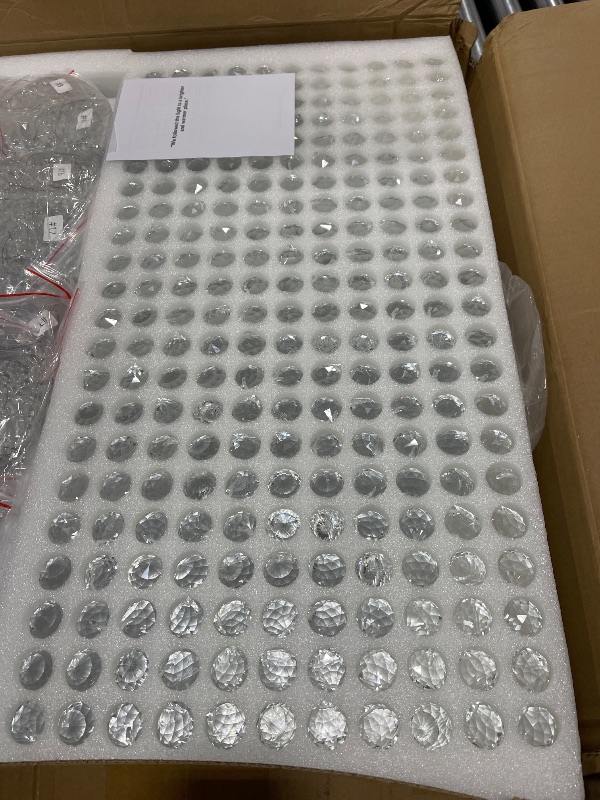 Photo 1 of APBEAM Modern Large Crystal Chandelier for High Ceilings, Raindrop Round Large Foyer Chandelier, Luxury Flush Mount Ceiling Light Fixture for Stairse Entryway Living Room Dia 32" x H 96"-12 Lights