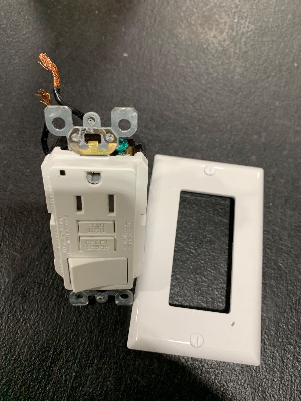 Photo 1 of DEWENWILS 15A GFCI Switch Outlet Combo, Tamper-Resistant GFCI Electrical Outlet, 15 Amp GFCI Outlet, Weather Resistant Ground Fault Circuit Interrupter, Self-Test with LED Indicator, ETL Listed, White