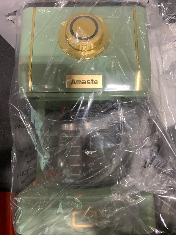 Photo 1 of Amaste Drip Coffee Machine with 25 Oz Glass Pot, Retro Style Maker with Reusable Coffee Filter & Three Brewing Modes, 30minute-Warm-Keeping, Matcha Green