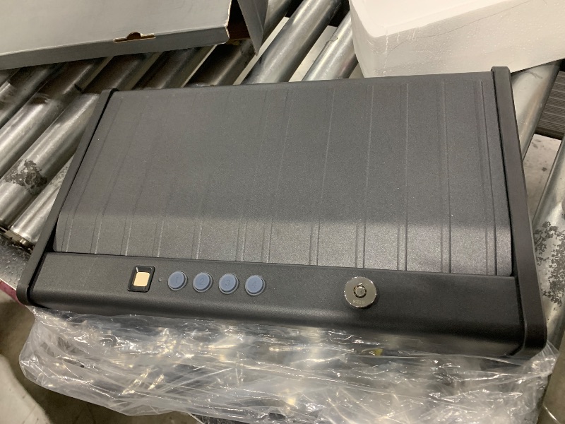 Photo 1 of awesafe Upgraded Size Gun Safe with Fingerprint Biometric, Keypad Password and Key Lock for Two Handgun Capacity, Black, GF04XL