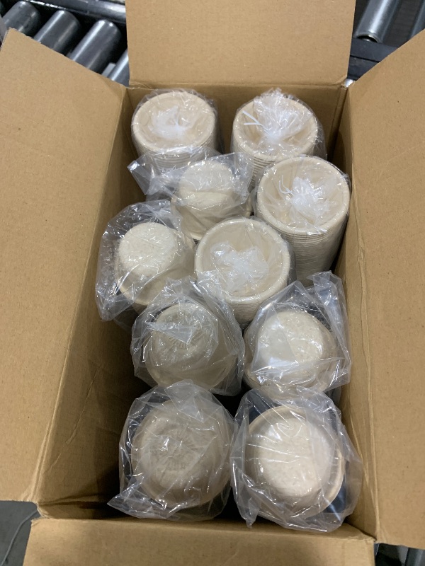 Photo 1 of Acrux7 500 Pack 2 oz Paper Souffle Cups, Small Disposable Condiment Cups, Paper Portion Cups for Dips, Jams, Honey, Sauces, Nuts, Condiments, Sample, 2oz Compostable Paper Cups Made From Bagasse Fiber