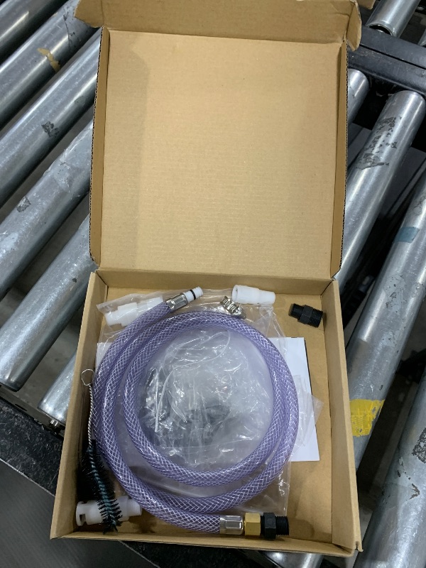 Photo 1 of Kitchen Sink Sprayer Replacement - Houtingmann Kitchen Side Sprayer with Hose and Holder, Kitchen Sprayer with 17 Adapters, Brushed Nickel