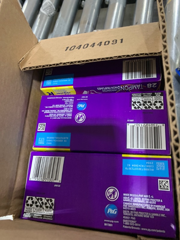 Photo 1 of Tampax Radiant Tampons, Regular Absorbency, With Leakguard Braid, Unscented, 84 Count