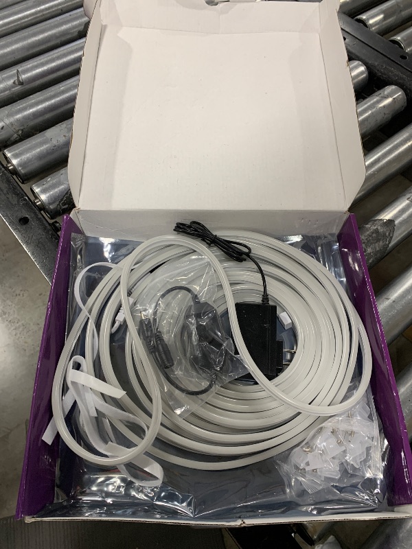 Photo 1 of LED Neon Rope Lights, 32.8Ft Warm White Dimmable Led Strip Lights, DIY Flexible Silicone Waterproof Neon Strip Lights for Bedroom, Living Room, Kitchen, Indoor, Outdoor (Power Adapter Included)