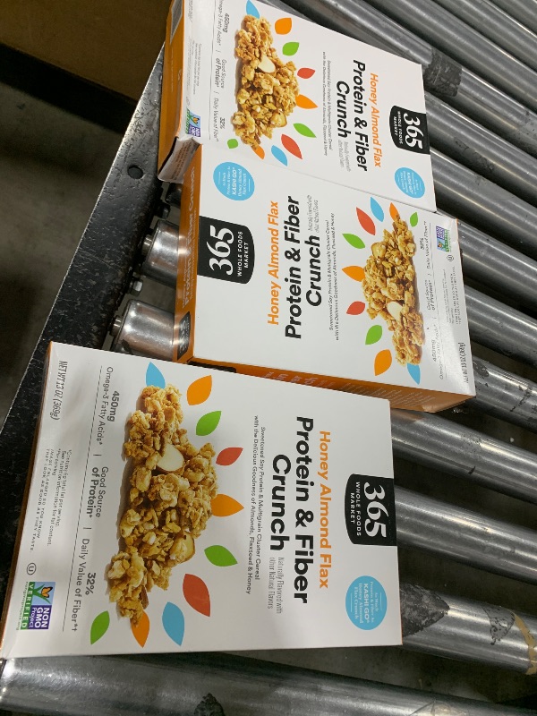 Photo 1 of 365 by Whole Foods Market, Cereal Honey Almond Protein Fiber, 13 Ounce PACK 3 EXP-JAN/2025