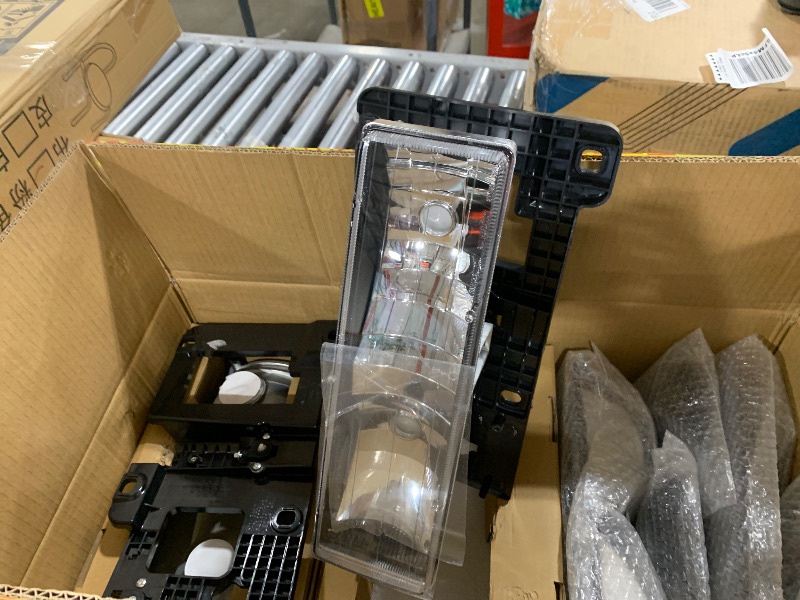 Photo 1 of Auto Dynasty Headlights Assembly Bumper Corner Lamps Compatible with Chevy C10 Silverado Tahoe Suburban C/K 1500 2500 3500 Blazer 1994 1995 1996 1997 1998, Driver and Passenger Side, Black Housing