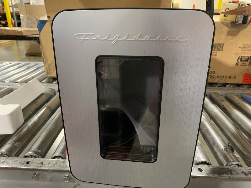 Photo 1 of FRIGIDAIRE Mini Personal Fridge Cooler (EFMIS200-SS) - Stylish Small Refrigerator With Stainless Steel Door and Easy Viewing Window That Holds 15 Cans or 10 Liters
