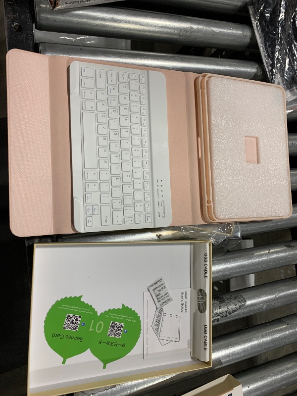 Photo 1 of BQSS for iPad 10th Generation Keyboard Case 10.9“2022, Slim Smart Keyboard Case for iPad 10th Gen 2022,Detachable Wireless Keyboard,Pencil Holder Pink