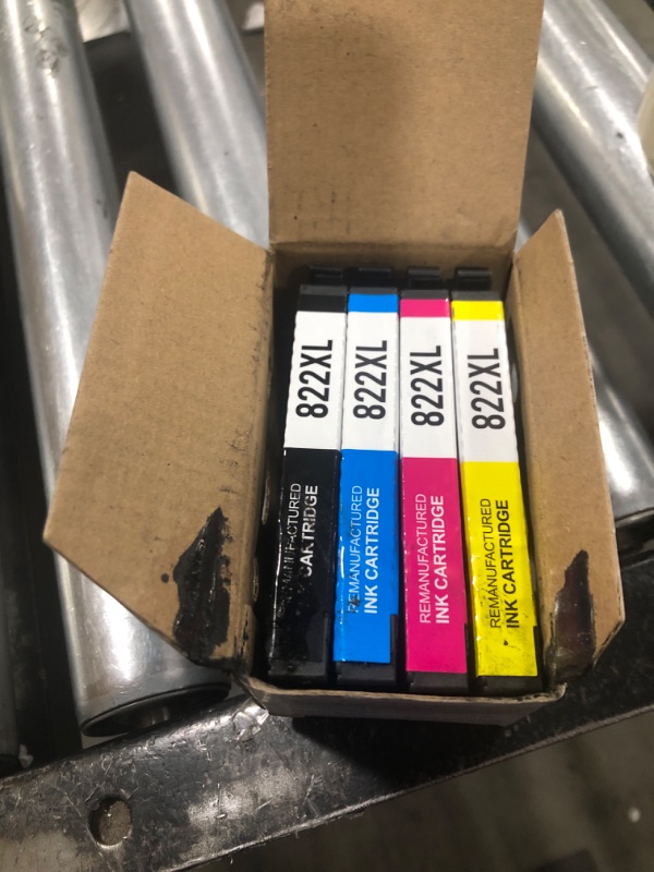 Photo 1 of 822XL Remanufactured Replacement for Epson 822XL Ink Cartridges Combo Pack T822 822 Ink for Epson Workforce Pro WF-3820 WF-3823 WF-4820 WF-4830 WF-4833 WF-4834 Printer (Black Cyan Magenta Yellow 4PK)
