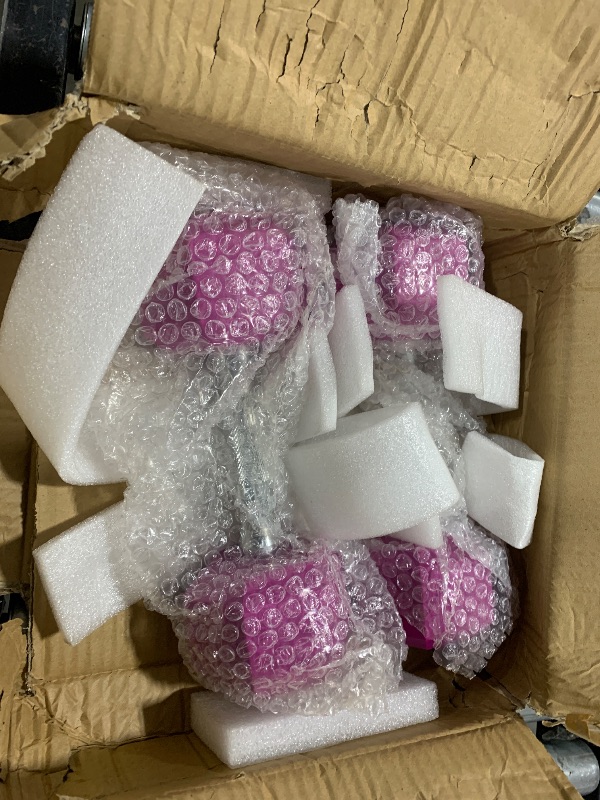 Photo 1 of Fitvids Colored Rubber Encased Hex Dumbbell, Set Including 10, 15, 20LB Pairs