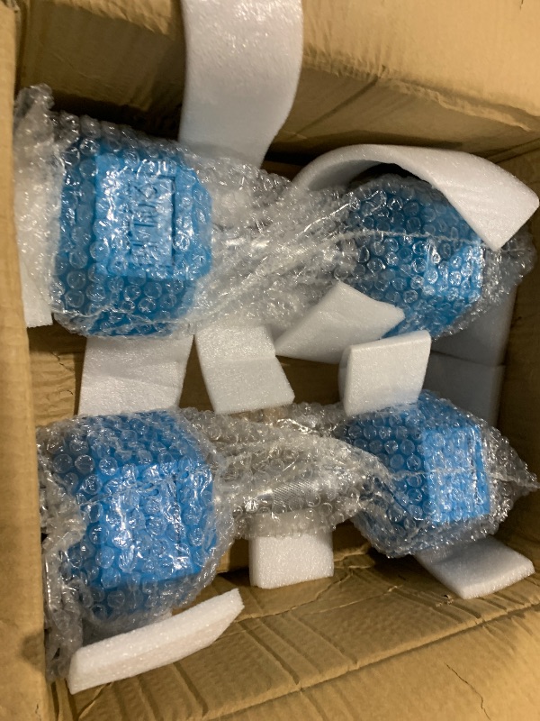 Photo 1 of Fitvids Colored Rubber Encased Hex Dumbbell, Set Including 10, 15, 20LB Pairs