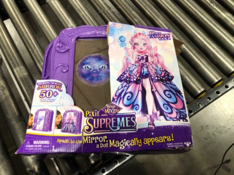 Photo 2 of Magic Mixies Pixie Supremes Magic Mirror. Luna The Butterfly Pixie Supreme. Mix Magic Potion, Find Moonstone, Release to Reveal a Premium 10.5" Pixie Supreme Doll. 50+ Lights & Sounds. Fortune Teller