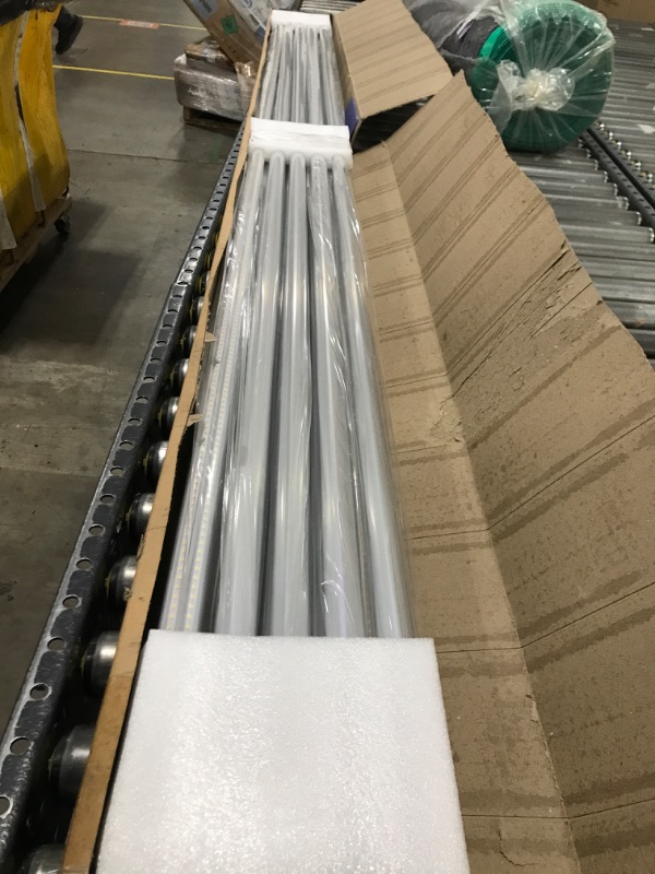 Photo 1 of LED Shop Light 8FT Tube, 2 Pin LED Tube Lights, V Shaped, R17D HO Rotatable LED Bulb, 90W, Clear Cover, Cold White 6000k, Fluorescent Tube Replacement, Ballast Bypass,Dual-End Powered, 10Pack