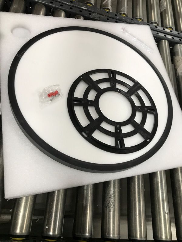 Photo 1 of Glowall 20 Inch Black Led Ceiling Light, Dimmable with Remote Control, Modern, Ultra Thin Flush Mount, Round Light Fixtures, 48W, 4800 Lumen, for Bedroom, Living Room, Kitchen, Dining Room