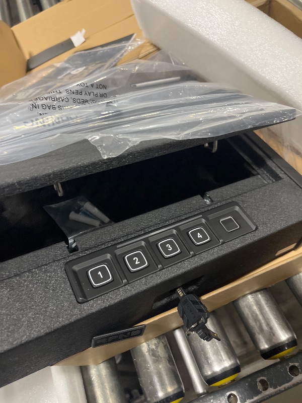 Photo 1 of Rpnb  Safe, Biometric Gun Safe for Pistols, Quick-Access Pistol Safe with Fingerprint & Digital Key Pad for 2 Guns and More