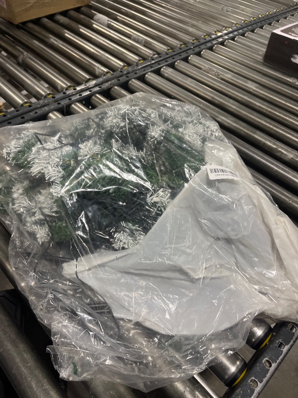 Photo 1 of Simgoing 6 Pack Solar Christmas Tree Stake Lights Christmas Outdoor Decorations Yard Garden Stake Lights Snow Christmas Tree Stakes Powered with 1 Pack Battery for Pathway Porch Christmas Cemetery