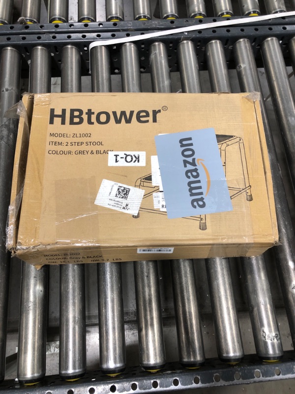View 3 of HBTower 2 Step Stool, Stepping Stools for Adults Kids with Non-Slip Rubber Feet, Heavy Duty Step Stools for Bedroom Kitchen Bathroom, Bed Steps for High Beds