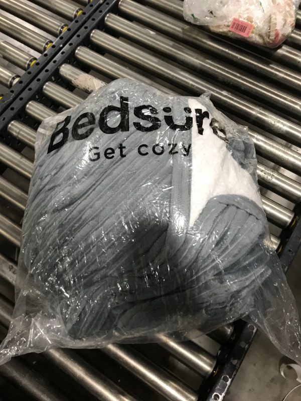 Photo 1 of Bedsure Heated Blanket Electric Throw - Soft Ribbed Flannel Electric Blanket, Heating Blanket with 4 Time Settings, 6 Heat Settings & 3 hrs Timer Auto Shut Off, Gift for Grandma (50x60 inches, Grey)