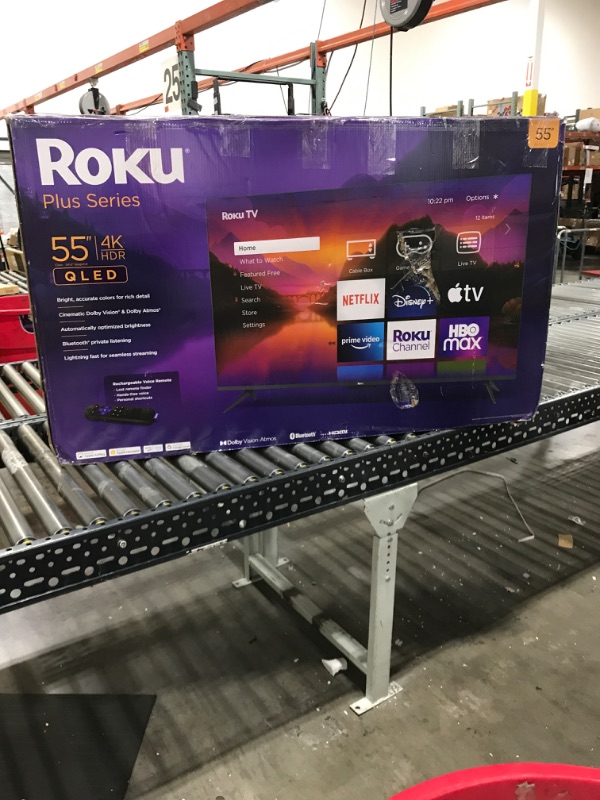 Photo 3 of Roku 55" Plus Series 4K Dolby Vision HDR10+ QLED Smart RokuTV with Voice Remote Pro