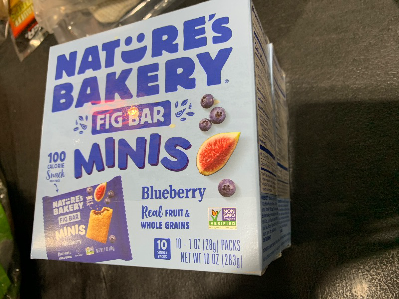 Photo 1 of 2 PACK Nature’s Bakery Whole Wheat Fig Mini Bars, Blueberry, Real Fruit, Vegan, Non-GMO, Snack bar, Mini Bars - 10 ct- EXP 2/2025