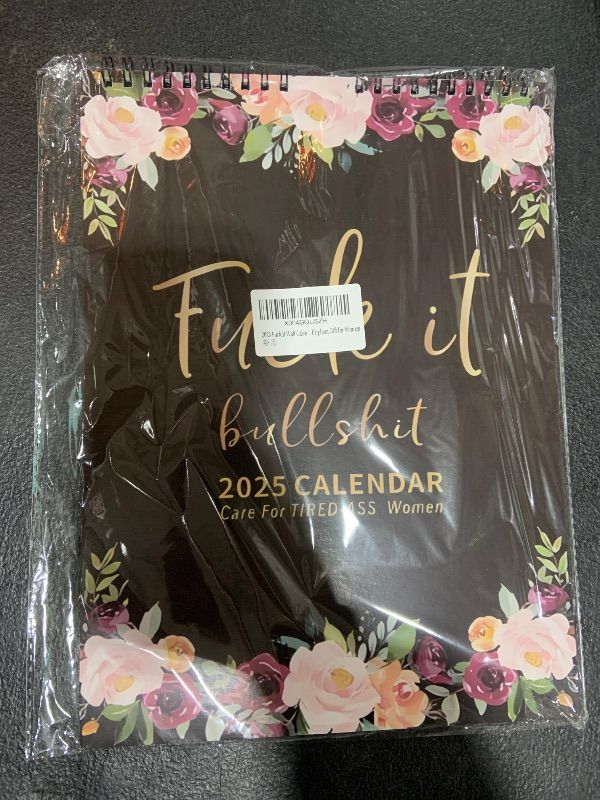 Photo 1 of 2025 Wall Calendar for Tired Women | Tired Women Calendar | Calendar, 12 Months Wall Hanging Calendar for Home Office, Funny Swear Gag White Elephant Gift for Women