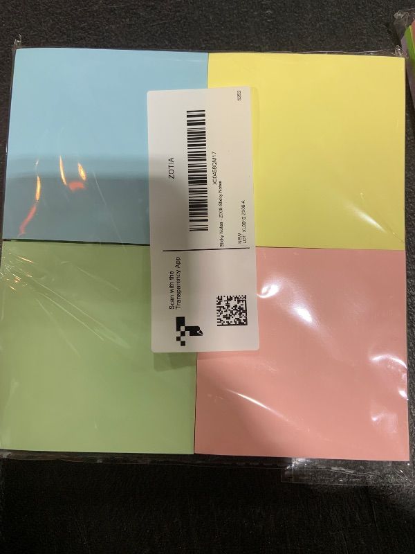 Photo 1 of Sticky Notes, 12 Pads, Sticky Notes 3x3 Inches, Coloful Sticky Note Pads, Easy to Stick for School, Office and Home - Vibrant Colors