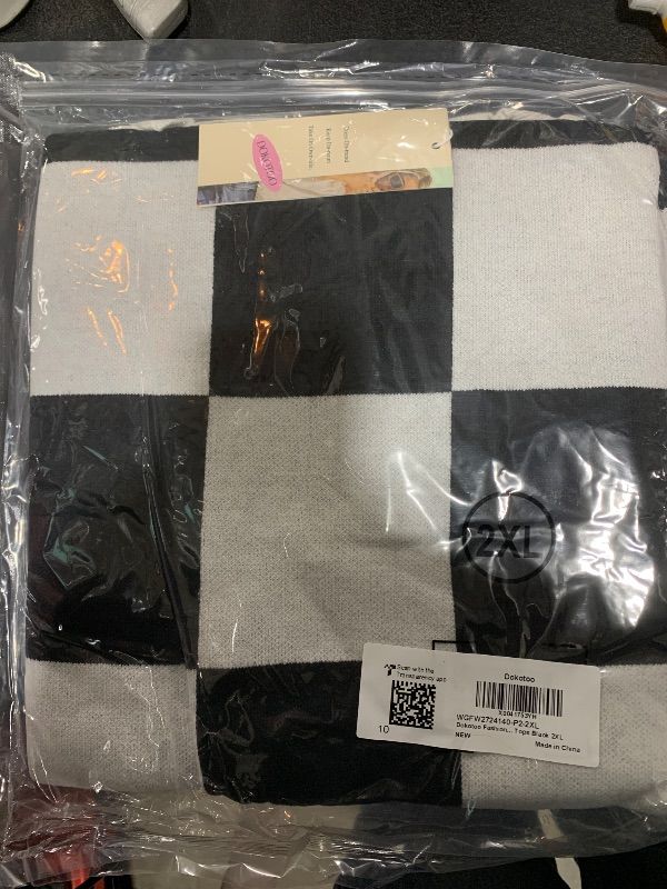 Photo 1 of Dokotoo Fashion Womens Sweater Dress Fall 2024 Plaid Soft Round Neck Long Sleeve Cable Kint Pullovers Sweaters Ladies Warm Lightweight Checkered Color Block Jumpers Sweaters Tops Black 2XL