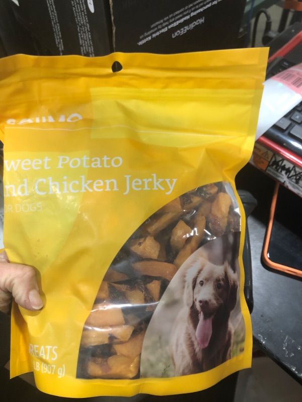 Photo 3 of Amazon Brand - Solimo Sweet Potato & Chicken Jerky Dog Treats, 2 pounds