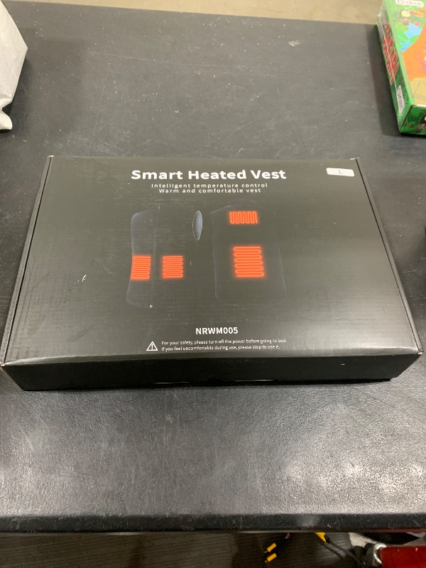 Photo 1 of JWPFD Heated Vest for Men with Adjustable Side Zippers, Included 16000mAh Battery Pack, Lightweight Heated Vest for Winter Large 