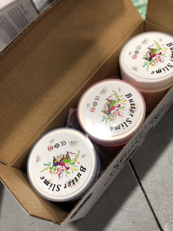 Photo 1 of Unicorn Butter Slime,3 Pack Large-Capacity Slime, Slime Party Favors, Soft, Non-Sticky, Premium DIY Scented Slime for Boys Girls, Classroom Reward, Birthday Toys Gifts for Kids