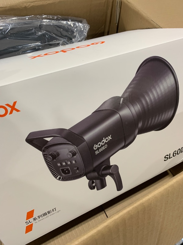 Photo 1 of Godox SL60II-D LED Video Light Kit 2Pack Continuous Light Set, Square Grid Softbox,Light Stand, Remote Control & Honeycomb Grid for Studio Video Recording, Filming, Podcast (2PCS)