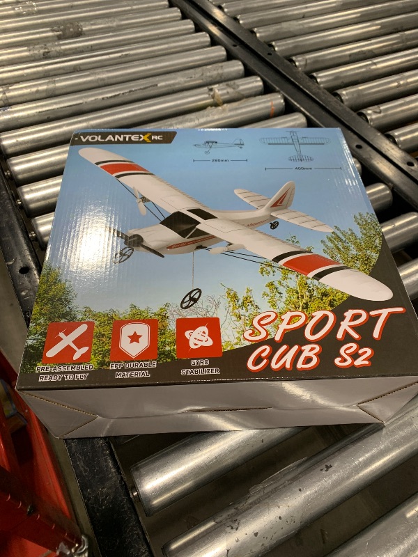 Photo 1 of VOLANTEXRC RC Plane 2 Channel Trainer Airplane Sport Cub Remote Control Aircraft Toys Ready to Fly with Gyro Easy to Fly & 2.4GHz Radio Controlled for Kids & Beginner (762-2 Red)
