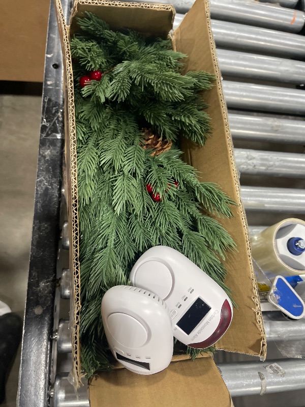 Photo 1 of Realistic-Feel PE 24 Inch/2FT Tabletop Christmas Tree with 40 Warm Lights Timer Battery Powered Cedar Norfolk Pine 10 Pinecones 30 Red Berry Artificial Xmas Mini Small Spruce Tree Table Indoor Home