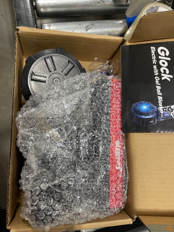 Photo 1 of JM-X2 Gel Ball Blaster with Drum, Pistol Splatter Blaster with Manual & Automatic Dual Mode, Linked Shooting Effect, Ages 14+, Reddish Black