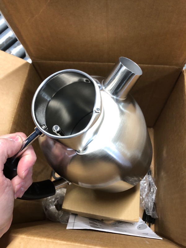 Photo 2 of **dented see pics**  ASCOT Electric Kettle, Electric Tea Kettle Hot Water Kettle Stainless Steel Kettle 1.6L 1500W Retro Tea Heater & Boiling Water, Auto Shut-Off and Boil-Dry Protection (Matte Silver)