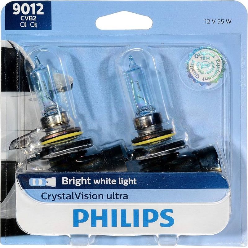 Photo 1 of *** PART ONLY*** ***NONREFUNABLE***  ONLY 1 INSIDE***Philips 9012CVB2 CrystalVision Ultra Upgrade Headlight Bulb, 2 Pack