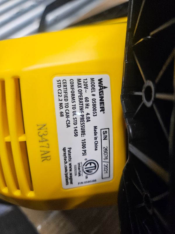 Photo 3 of *** FACTORY SEAL***Wagner Spraytech 0580001 Control Pro 170 Paint Sprayer, High Efficiency Airless Sprayer with Low Overspray