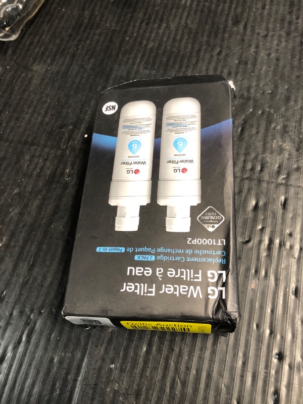 Photo 2 of *** FACTORY SEAL****** NONREFUNABLE***LG LT1000P2 6-Month / 200 Gallon Refrigerator Replacement Water Filter, 2 Count (Pack of 1), White.