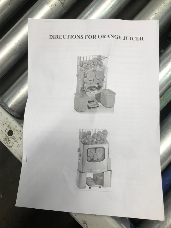 Photo 8 of ***USED - INCOMPLETE - MISSING NUMEROUS PARTS - SEE PICTURES - UNABLE TO TEST***
Commercial Orange Juicer Machine 110V, 120W Commercial Orange Juice Squeezer, Efficient 22-30 Oranges/Min, Easy to Clean with Pull-Out Filter Box, Stainless Steel & PP Materi