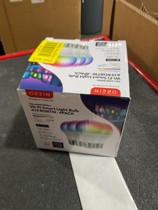 Photo 2 of OREiN Matter Smart RGBTW Bulb, Smart Light Bulbs Work with Apple Home, Alexa, Google Home, SmartThings, A19 Color Changing Light Bulbs 2.4Ghz WiFi, 800 Lumens Equivalent 60W 4Pack