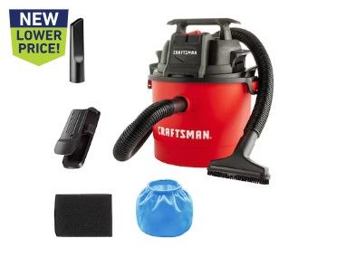 Photo 1 of (READ FULL POST) CRAFTSMAN 2.5-Gallon 2-HP Corded Wet/Dry Shop Vacuum with Accessories Included
