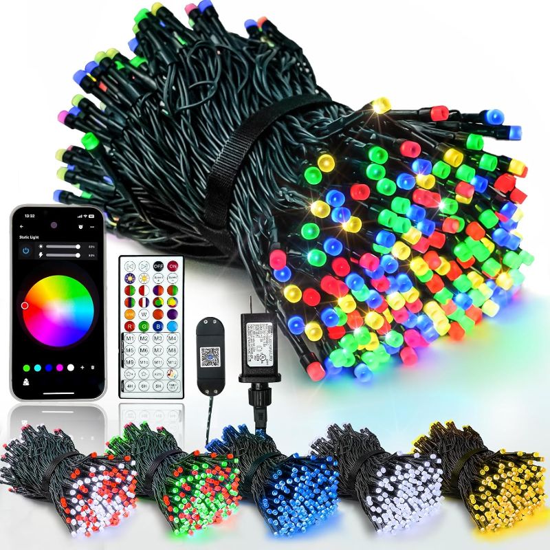 Photo 1 of ****STOCK PHOTO FOR REFERENCE ONLY***Smart Color Changing Christmas Lights with Remote & APP, 113FT 300LED RGB Dimmable Christmas String Lights, Waterproof Fairy Twinkle Lights for Indoor...
