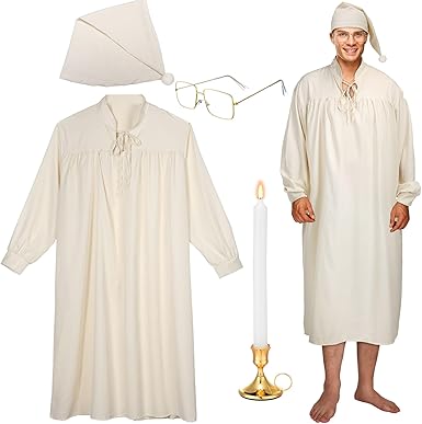 Photo 1 of **NONREFUNDABLE**FOR PARTS OR REPAIR**SEE NOTES**
Cuffbow 5 Pcs Christmas Pajama Set Includes Men's Nightshirt Night Sleeping Cap Candle Holder Candle Glasses for Halloween
