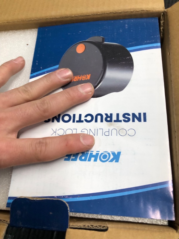 Photo 1 of Kohree Heavy Duty Trailer Coupler Lock, RV Trailer Locks fit 2-5/16 inches, 2", 1-7/8" Couplers, Durable Structural Steel Safety Tow Lock with 4 Keys & 4 Dust Covers, Black